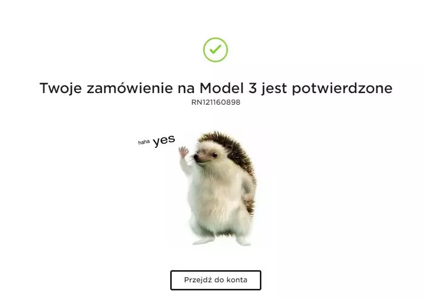 Zamówienie Tesla