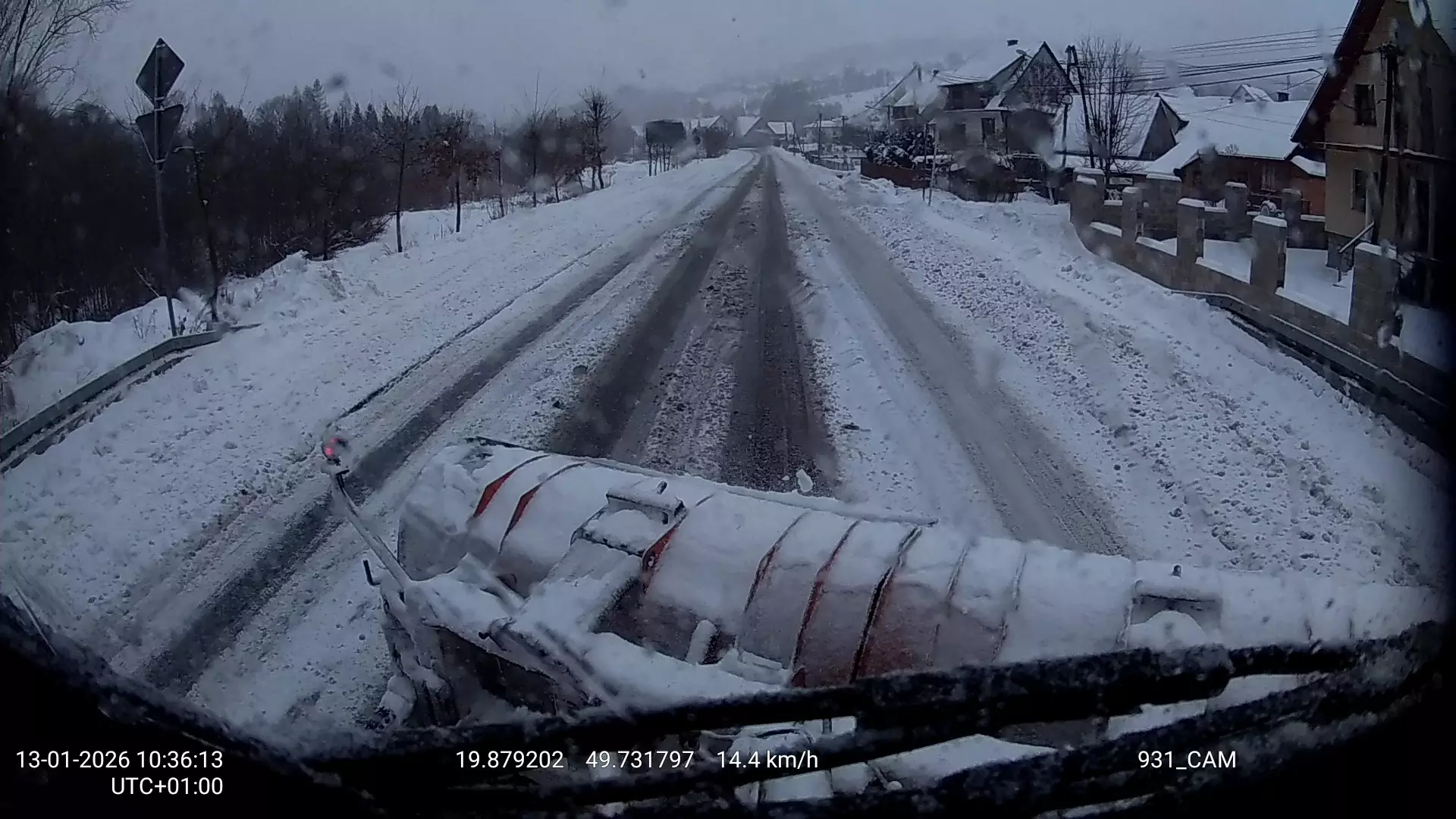 Zimowe Utrzymanie Dróg - monitoring wideo GPS